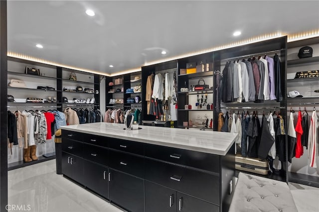 view of walk in closet