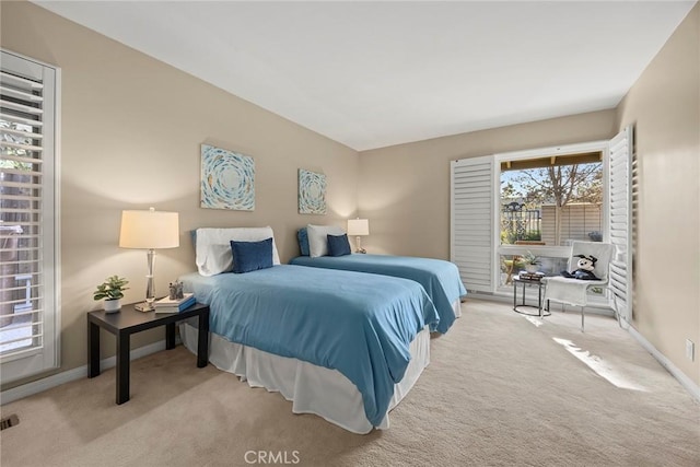 view of carpeted bedroom