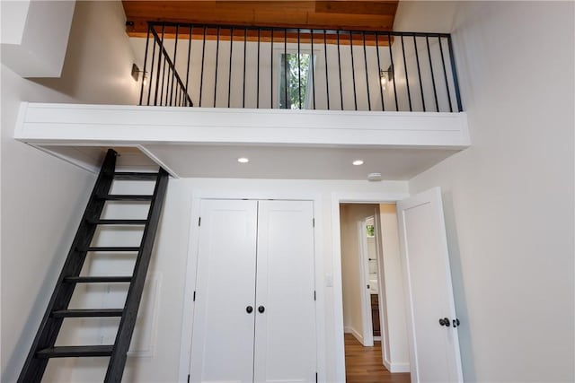 interior space featuring hardwood / wood-style flooring