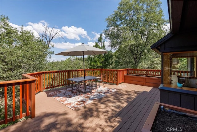 1384 Golden Rule Ln, Lake Arrowhead, CA 92352 - view of wooden deck