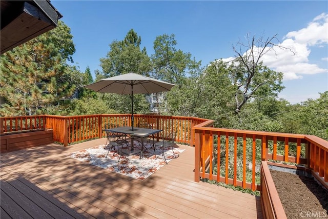 1384 Golden Rule Ln, Lake Arrowhead, CA 92352 - view of wooden deck