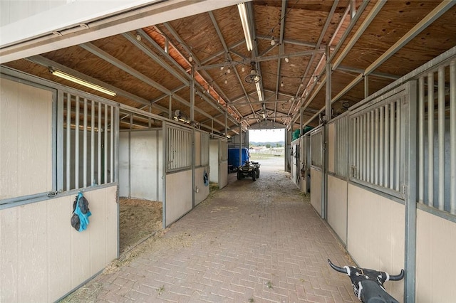 view of horse barn