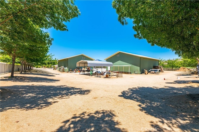 exterior space featuring a carport