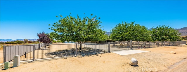 exterior space with a mountain view