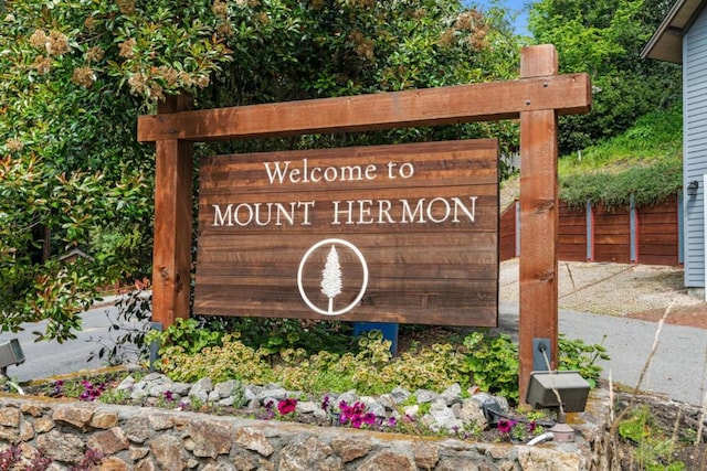 view of community sign