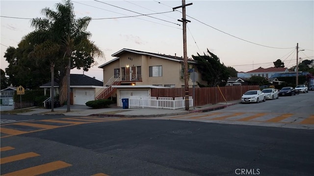 view of front of house featuring a garage