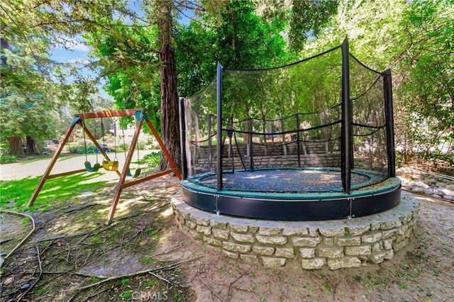 view of yard featuring a playground