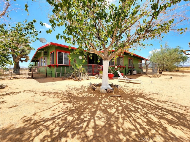 view of front facade with a playground