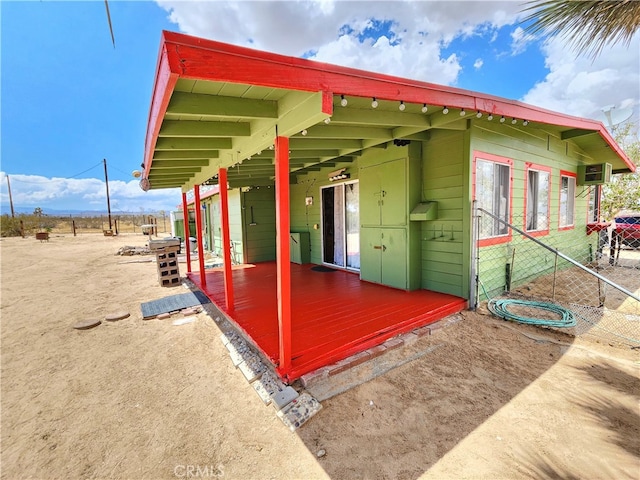 exterior space with a wooden deck