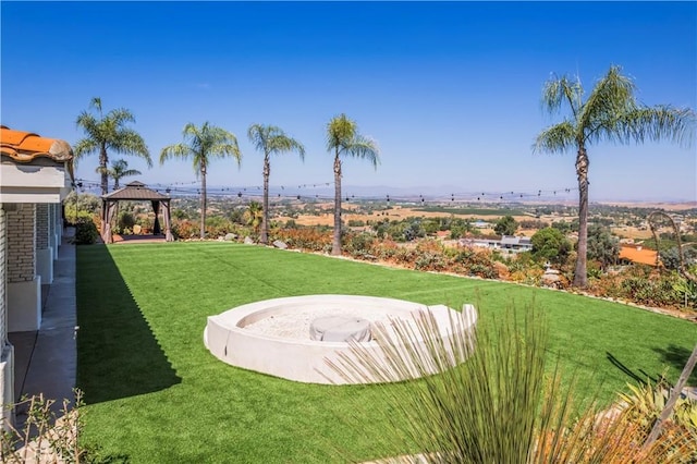 view of yard featuring a gazebo