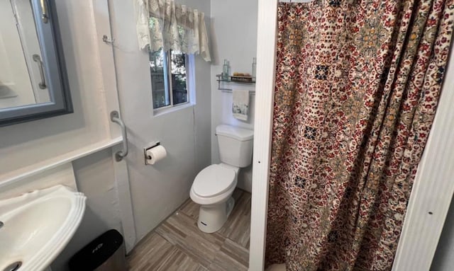 bathroom with sink and toilet