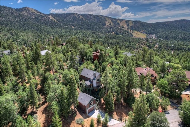 bird's eye view with a mountain view