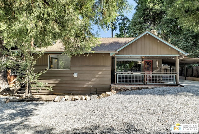 view of front of home with a porch