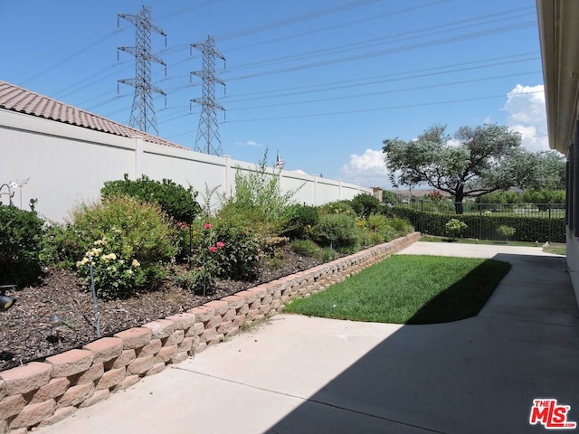 view of yard featuring a patio area