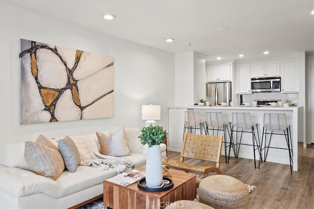 living room featuring hardwood / wood-style flooring