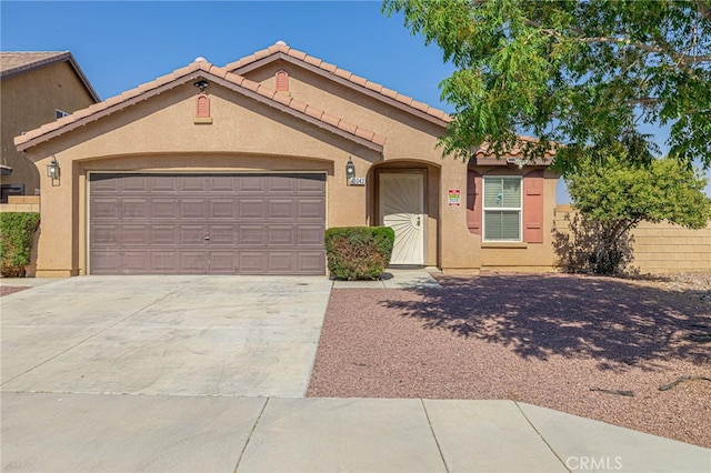 view of front of home featuring a garage