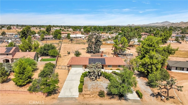 aerial view featuring a mountain view