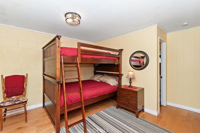 bedroom featuring light hardwood / wood-style flooring