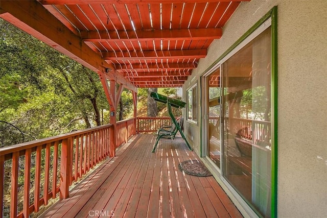 view of wooden deck