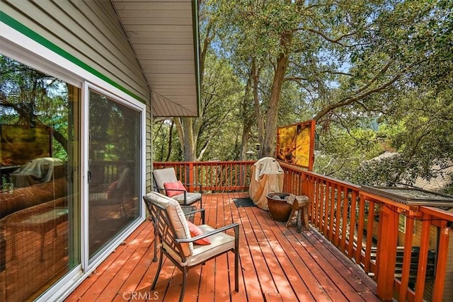 view of wooden deck