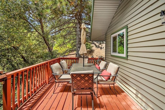 view of wooden deck