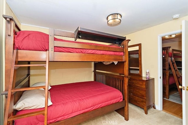 bedroom with carpet floors