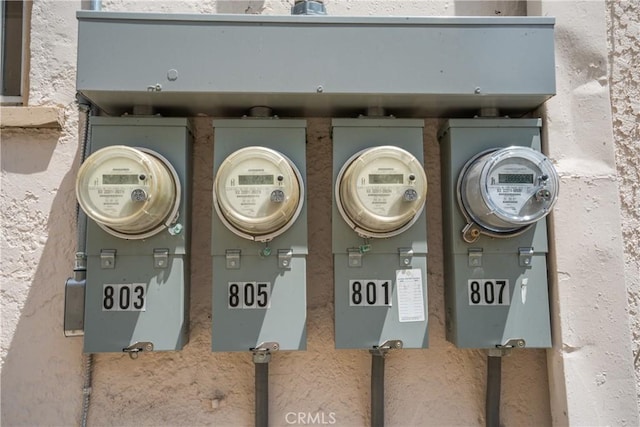 exterior details with electric meter