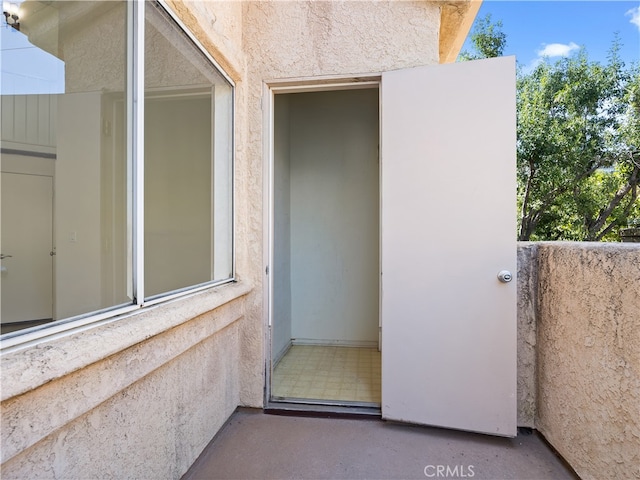 view of doorway to property