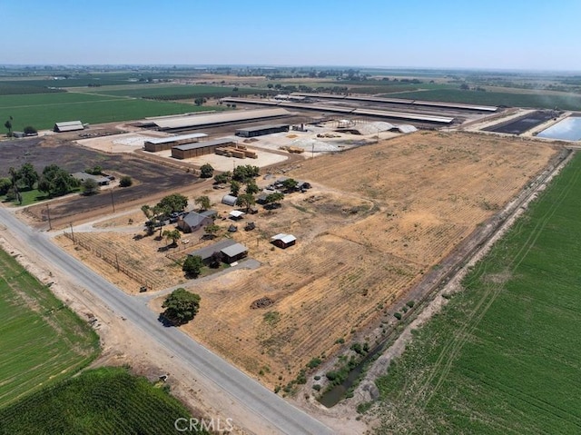 aerial view with a rural view