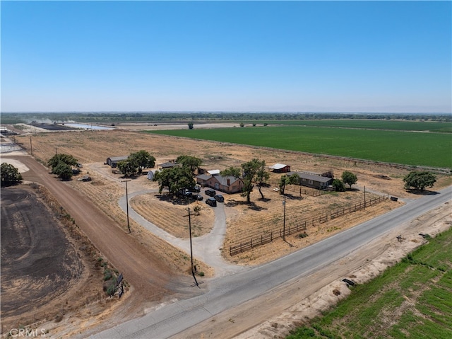 drone / aerial view with a rural view