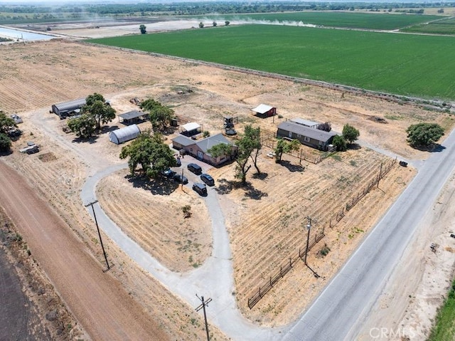 drone / aerial view with a rural view