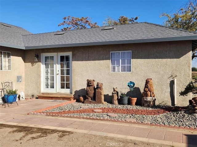 rear view of house with french doors