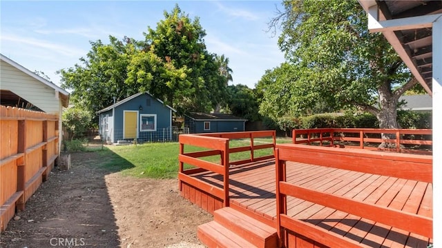 exterior space with a storage unit