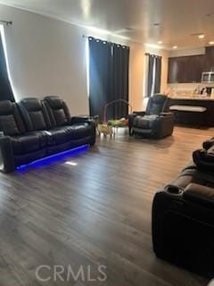 living room featuring hardwood / wood-style flooring