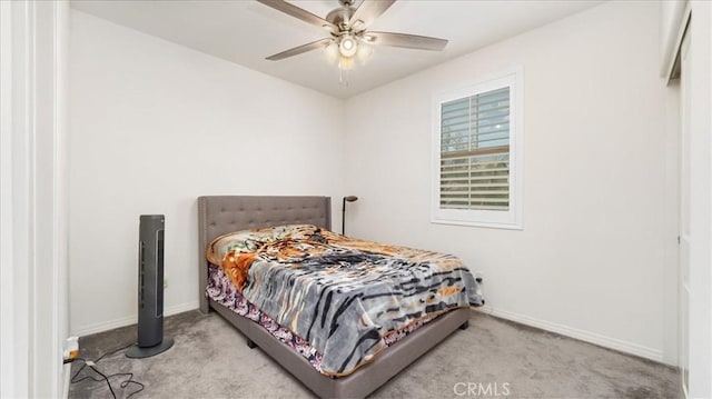 5345 Blue Ridge Way, Fontana, CA 92336 - bedroom featuring baseboards, a ceiling fan, and carpet