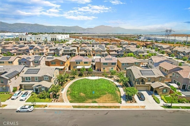 5345 Blue Ridge Way, Fontana, CA 92336 - bird's eye view with a mountain view and a residential view