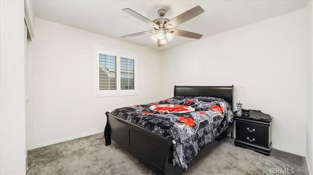 5345 Blue Ridge Way, Fontana, CA 92336 - carpeted bedroom featuring baseboards and a ceiling fan