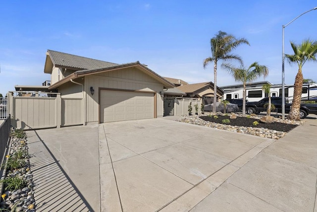 ranch-style house featuring a garage