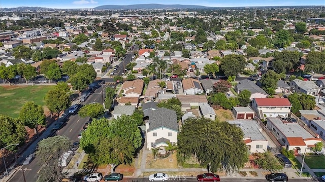 drone / aerial view with a residential view