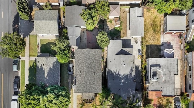 aerial view with a residential view