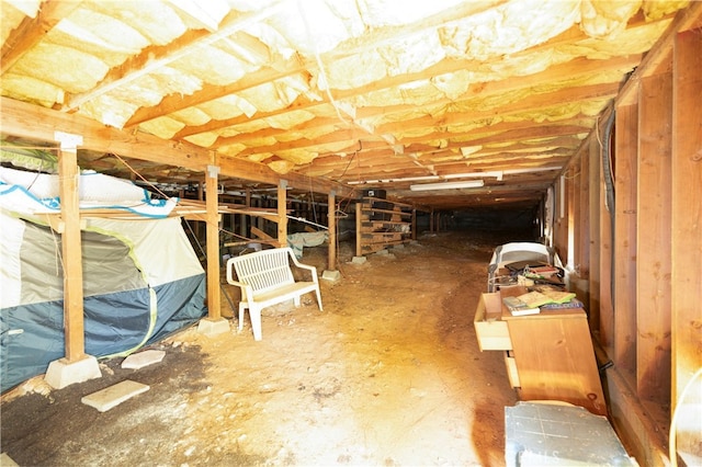 view of basement