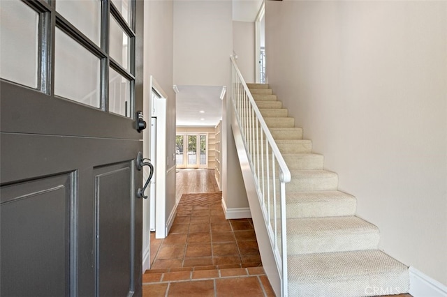 view of tiled foyer