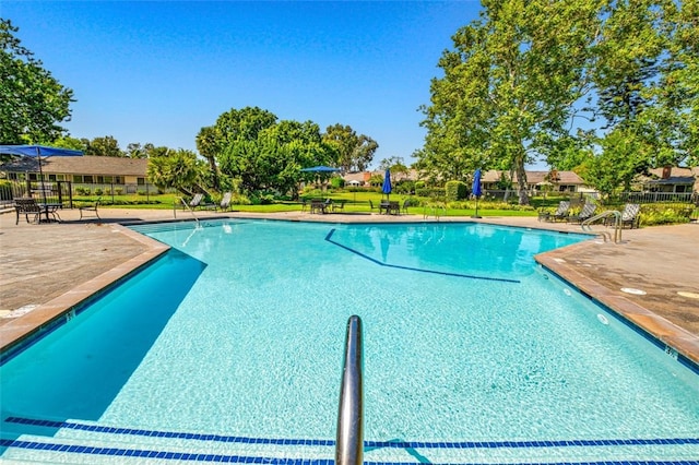 view of pool with a patio area