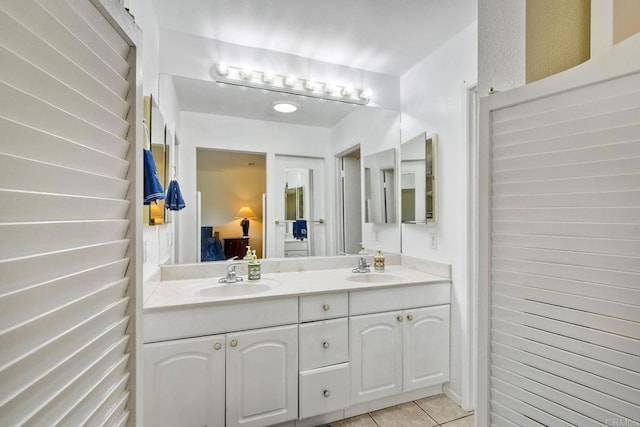 569 Prado Verde, San Marcos, CA 92069 - bathroom with vanity and tile patterned floors