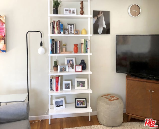 interior space with hardwood / wood-style flooring