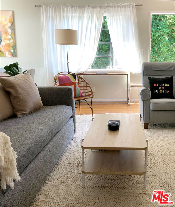 living room featuring hardwood / wood-style flooring