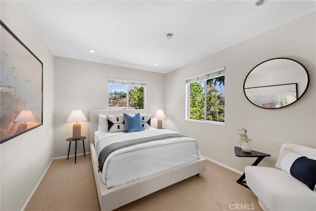 view of carpeted bedroom