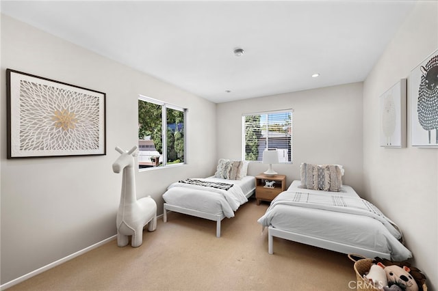 bedroom with carpet flooring