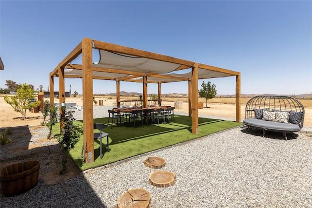 view of yard featuring a patio area and a rural view