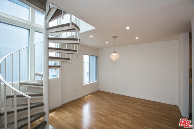 interior space featuring hardwood / wood-style floors